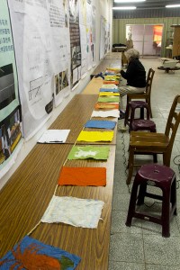 Jane with long line of prayer flags