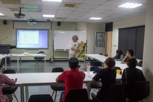 Jane presenting to grad students