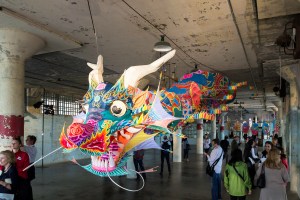 Ai Weiwei's installation "With Wind at Alcatraz exhibition in San Francisco