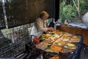 Jane working on back of site map5