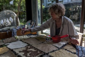 Jane working on back of site map7