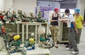 Sue showing visitors her army-1