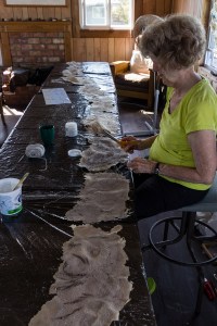 Jane working on site map