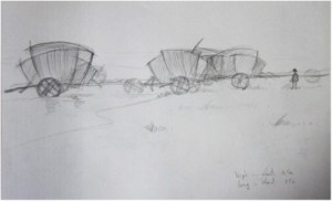 Amar sketch 2 carts in wetlands