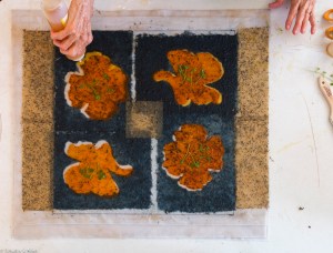 pulp painting on a square IMG_3669