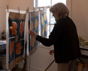 squares hanging on line & measuring them IMG_3371